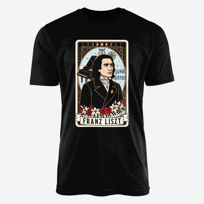 Camisetas: Franz Liszt en carta de tarot