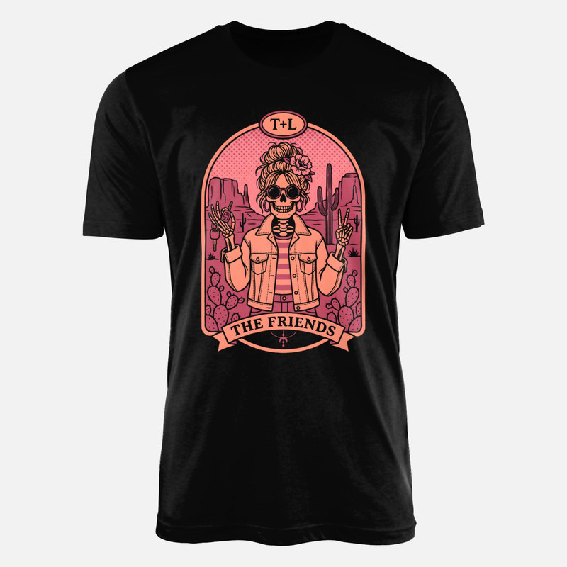 Camisetas: Carta de tarot esqueleto en el desierto