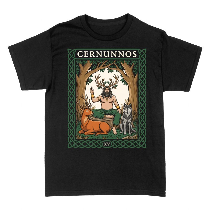 Camisetas: Carta de tarot Cernunnos XV dios celta