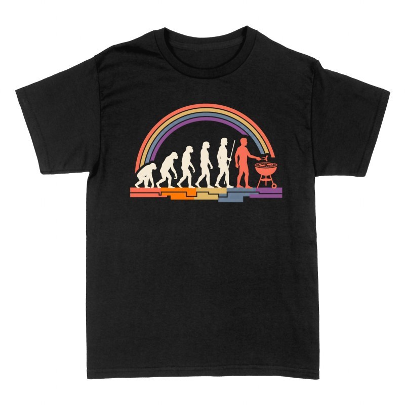 Camisetas: Evoluci&oacute;n a la barbacoa retro