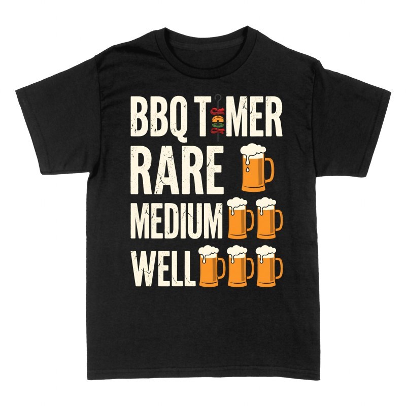 Camisetas: Temporizador de barbacoa con cervezas