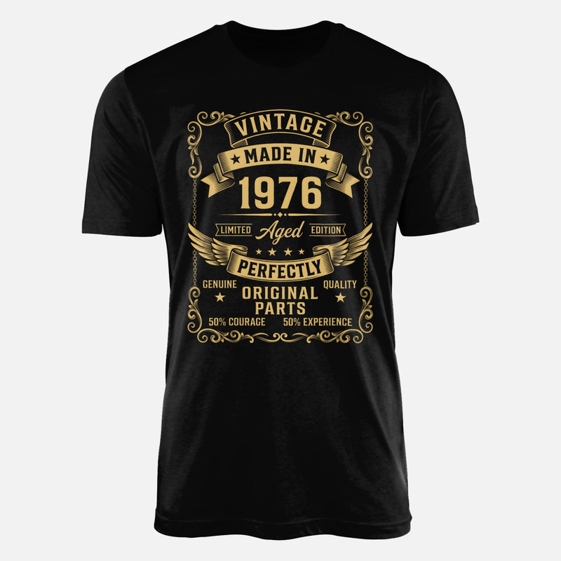 Camisetas: Etiqueta de whisky vintage edici&oacute;n 1976