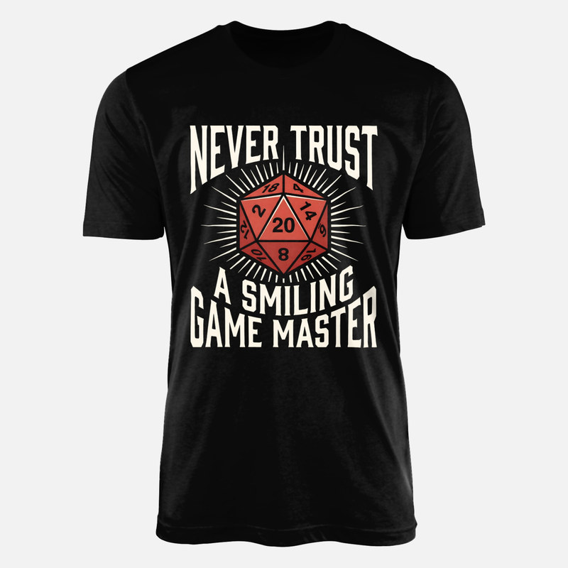 Camisetas: Game Master Sonriente y Dado D20