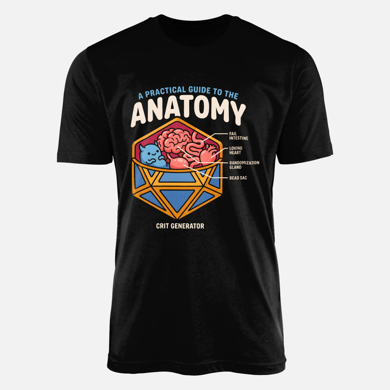 Camisetas: Anatom&iacute;a de dado D20 de rol
