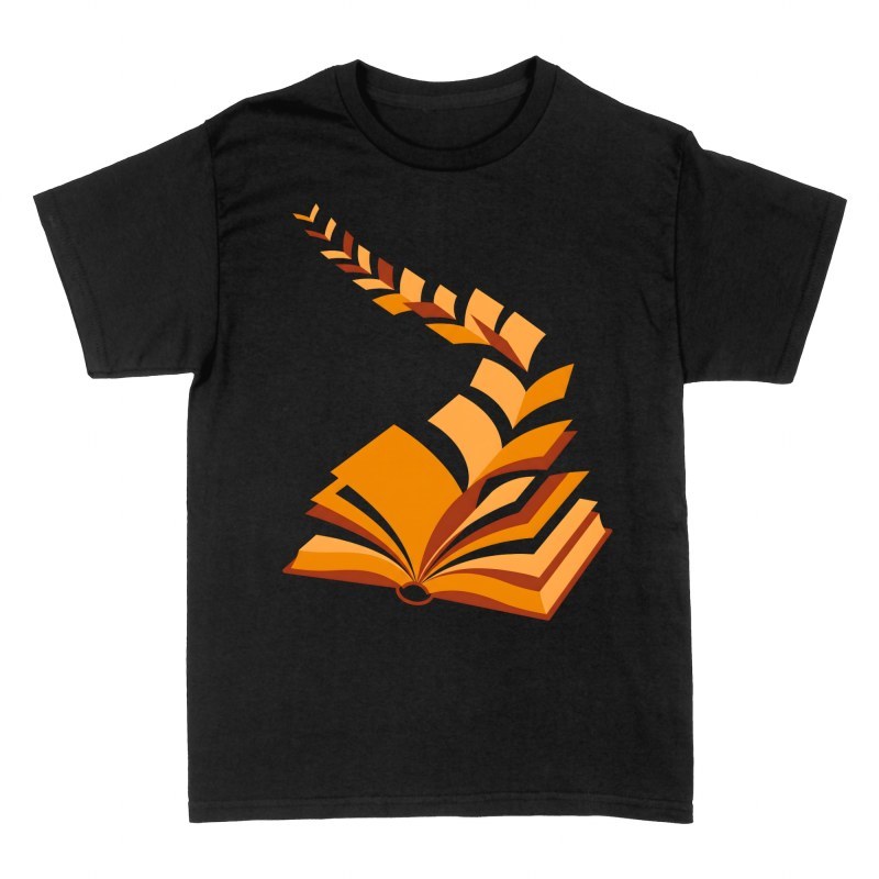Camisetas: Libro con p&aacute;ginas volando
