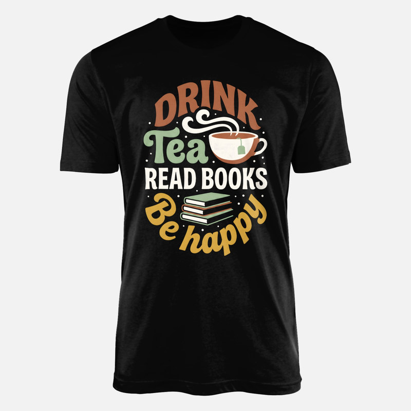 Camisetas: T&eacute; y libros para ser feliz