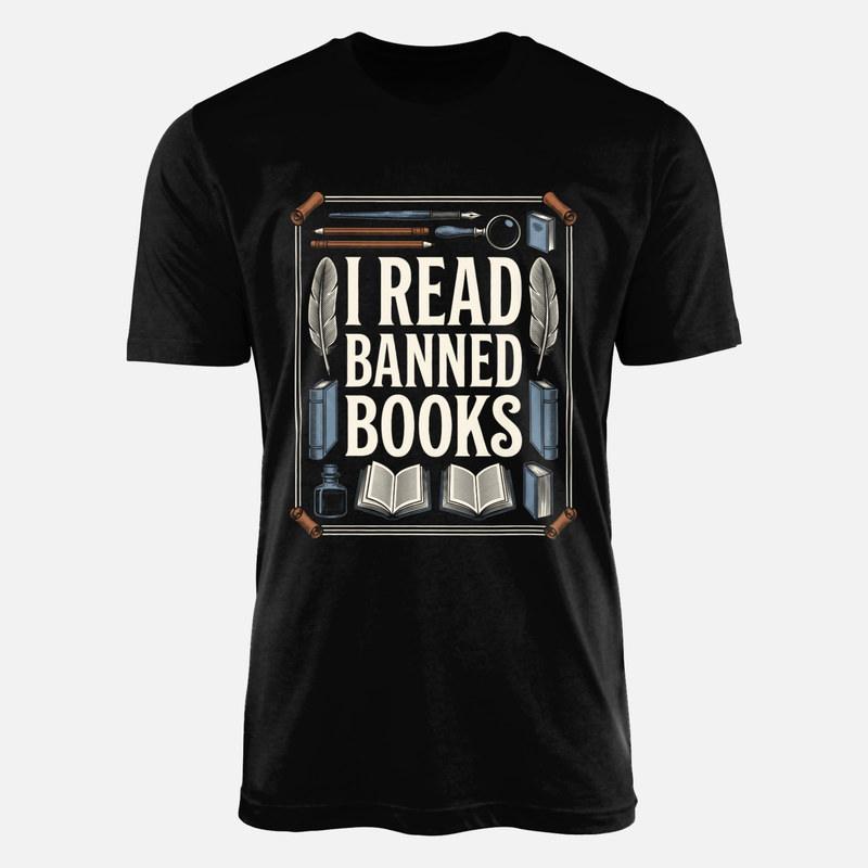 Camisetas: Leo libros prohibidos grabado vintage