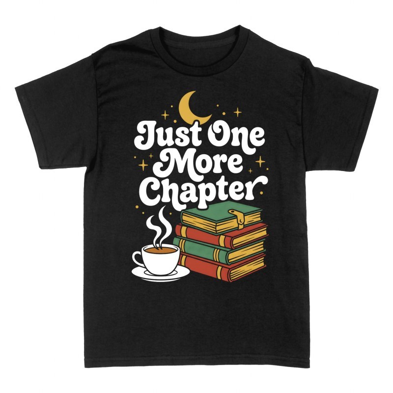 Camisetas: Solo un cap&iacute;tulo m&aacute;s libros y caf&eacute;