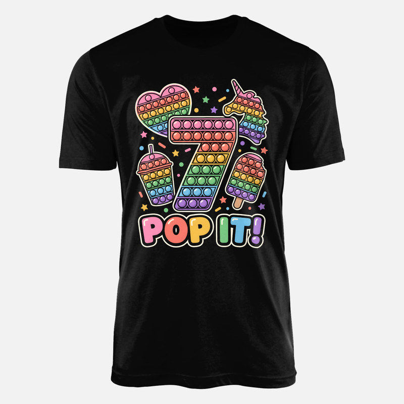 Camisetas: Cumplea&ntilde;os 7 a&ntilde;os Pop It