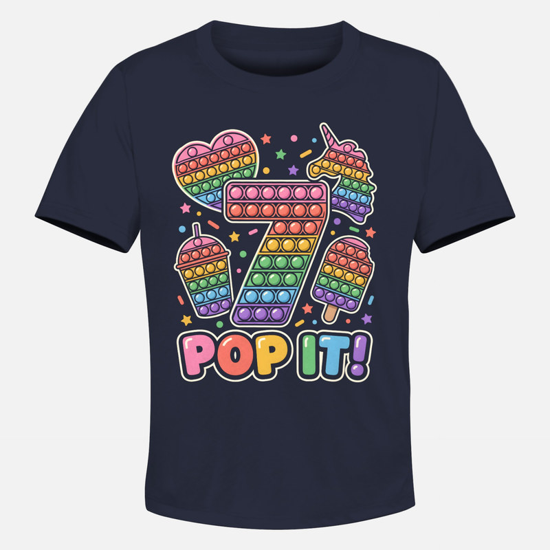 Camisetas: Cumplea&ntilde;os 7 a&ntilde;os Pop It