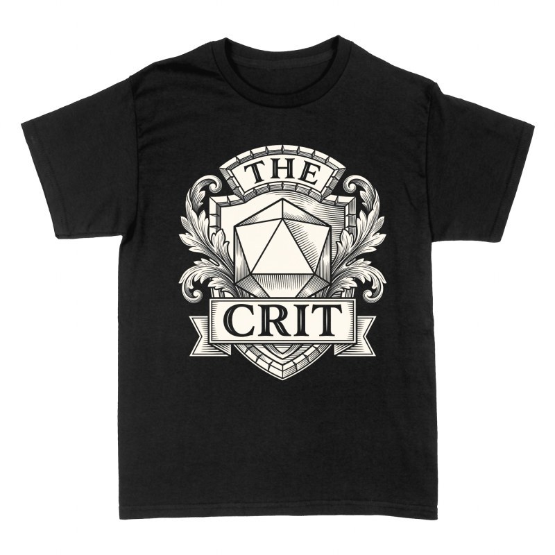 Camisetas: Escudo her&aacute;ldico con dado d20 The Crit