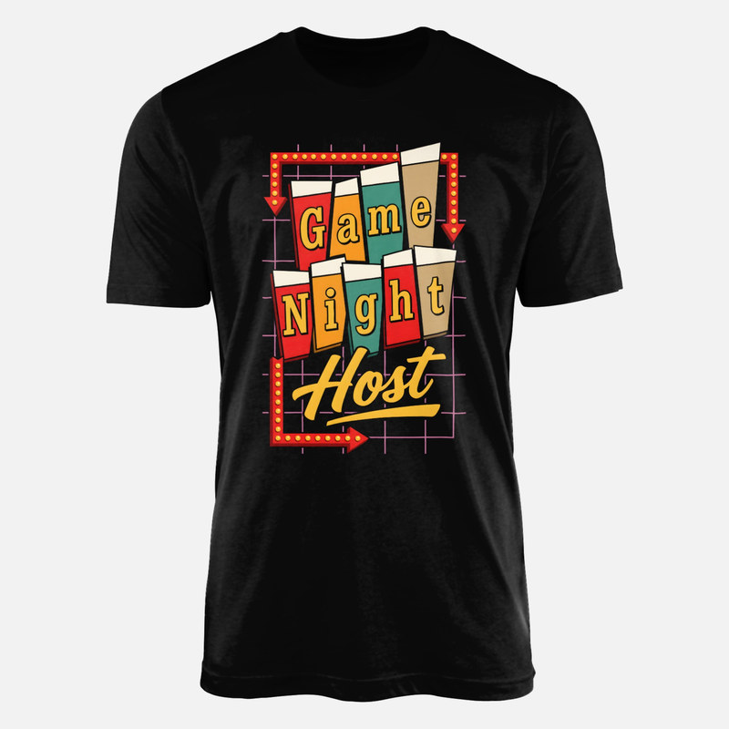 Camisetas: Anfitri&oacute;n de Noche de Juegos Retro