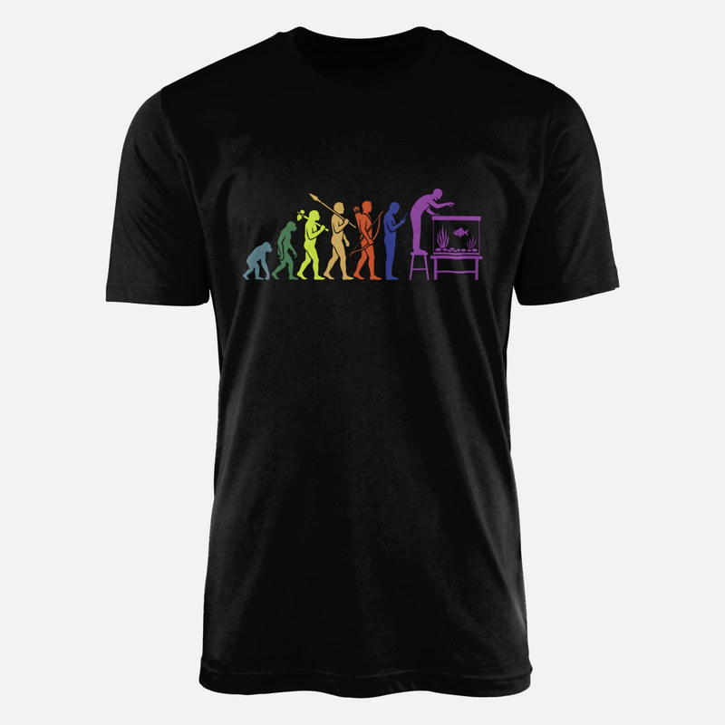 Camisetas: Evoluci&oacute;n acuarista alimentando pez