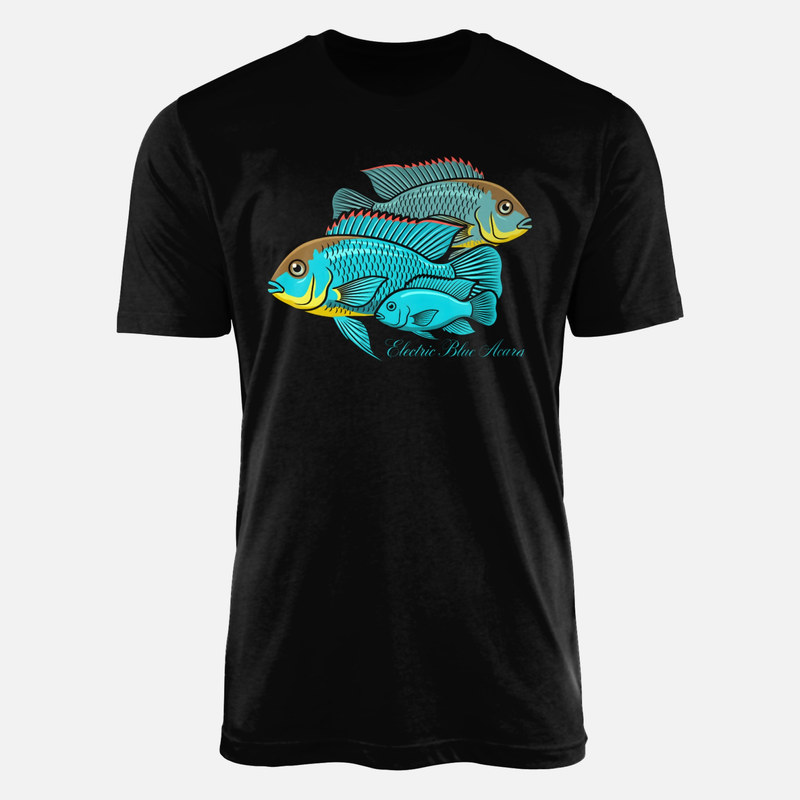 Camisetas: Peces c&iacute;clidos acara azul el&eacute;ctrico