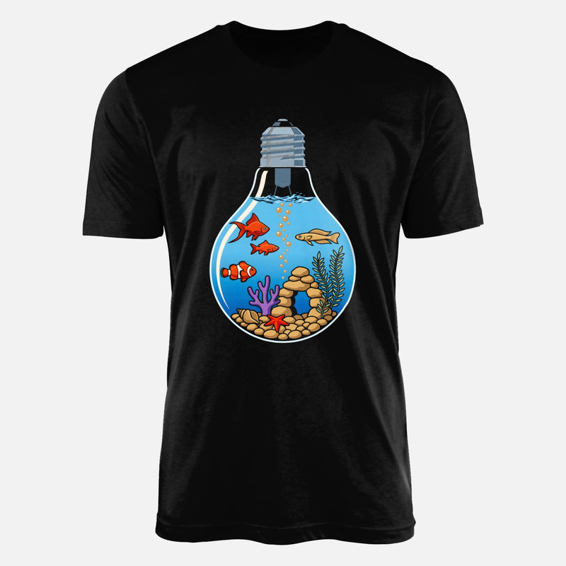 Camisetas: Bombilla acuario con peces