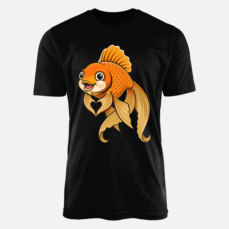 Camisetas: Pez dorado con forma de coraz&oacute;n