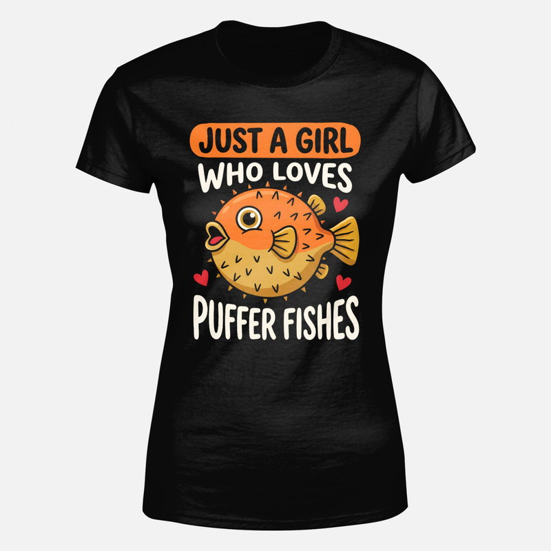 Camisetas: Chica que ama los peces globo