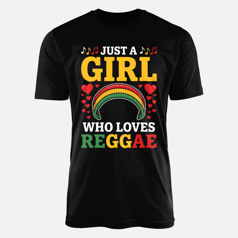 Camisetas: Chica que ama el reggae con arco&iacute;ris rasta
