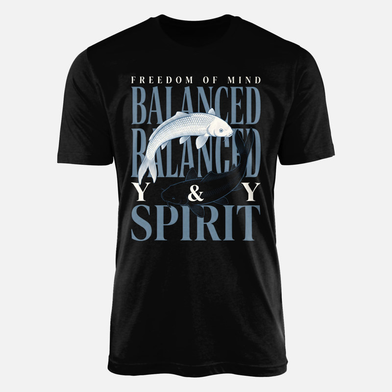 Camisetas: Peces koi yin yang equilibrio