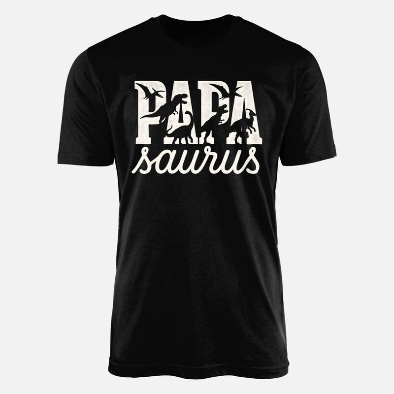 Camisetas: Papasaurus con siluetas de dinosaurios