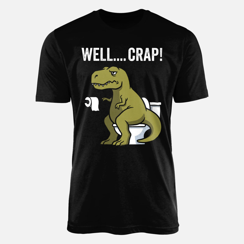 Camisetas: T-Rex en inodoro brazos cortos