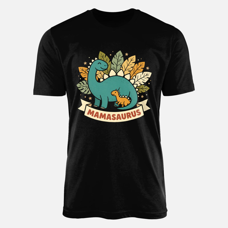 Camisetas: Mamasaurus con cr&iacute;a
