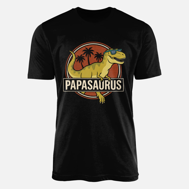 Camisetas: Papasaurus t-rex con gafas de sol