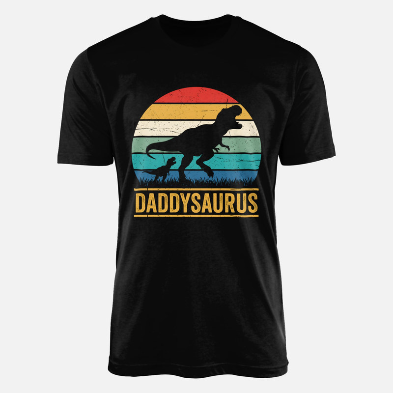 Camisetas: Daddysaurus con dinosaurios retro