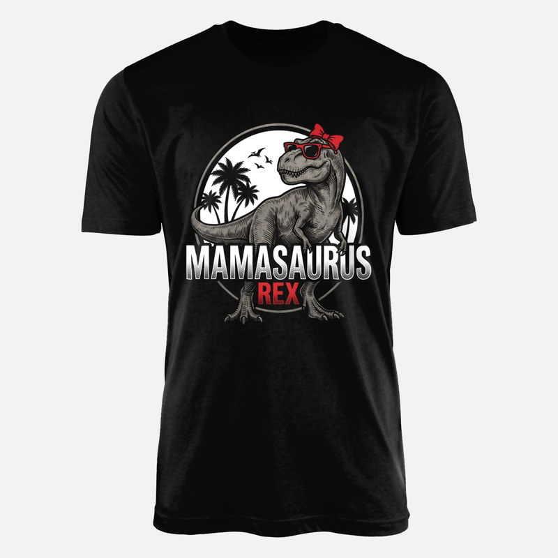 Camisetas: Mamasaurus Rex divertida con lazo