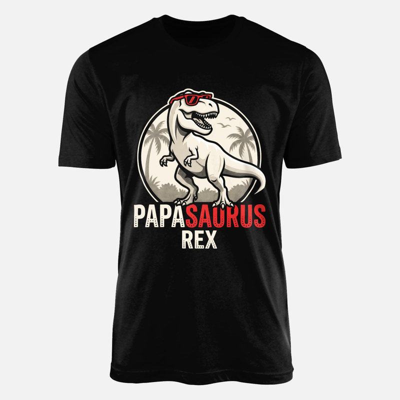 Camisetas: Papasaurus Rex con gafas de sol