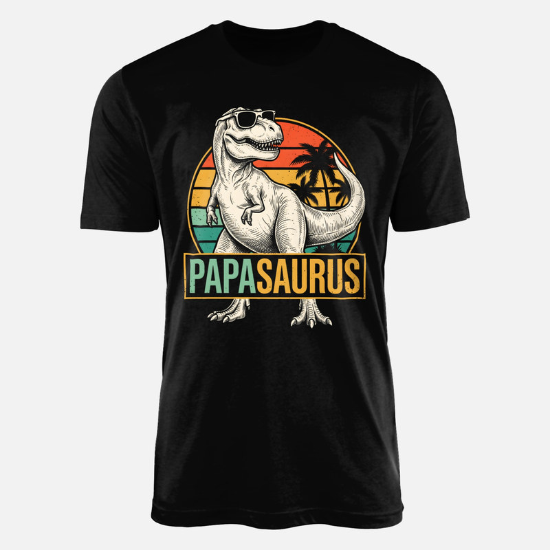 Camisetas: T-Rex Papasaurus retro con gafas de sol
