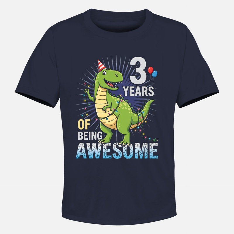Camisetas: T-Rex 3 a&ntilde;os de ser genial