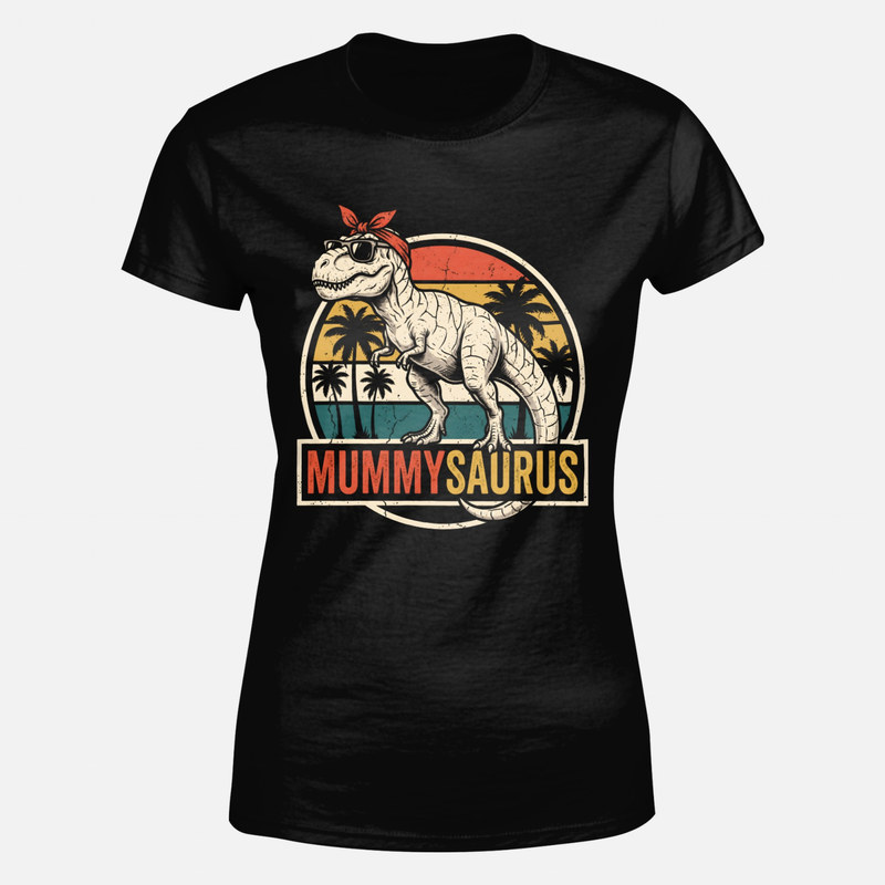 Camisetas: Mami rex retro con gafas de sol