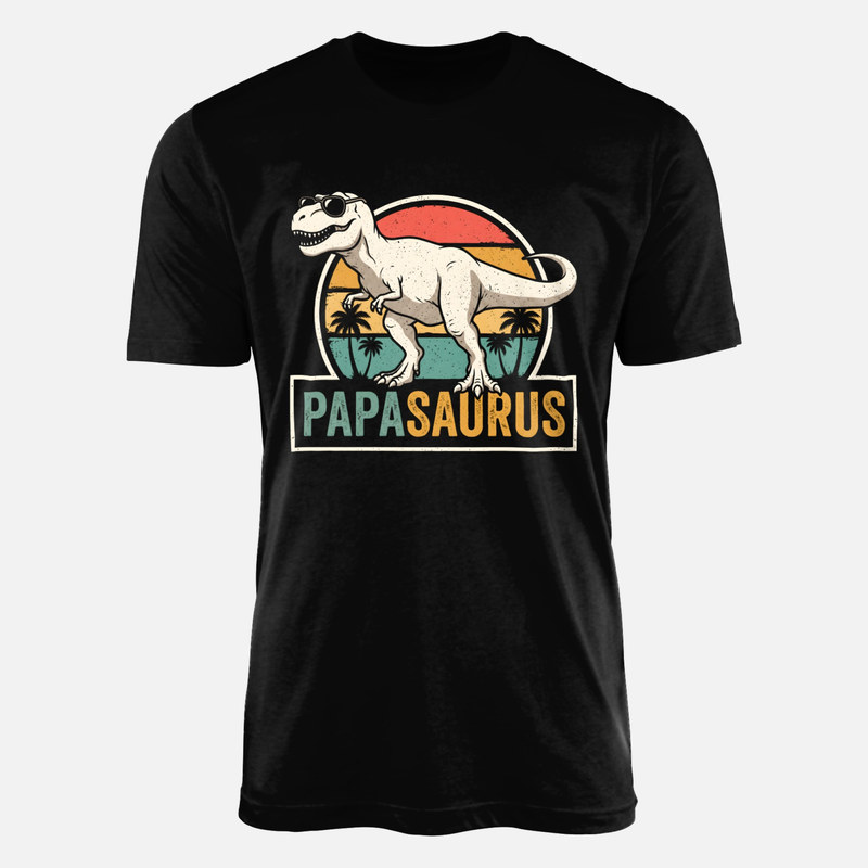 Camisetas: Tiranosaurio Papasaurus retro