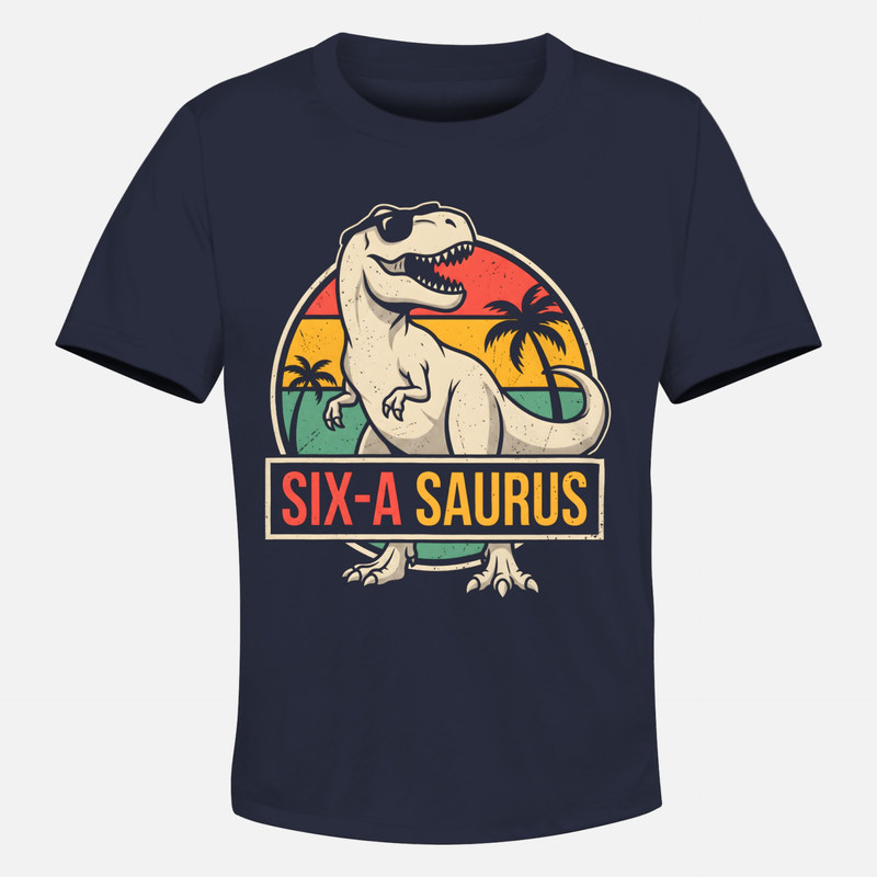 Camisetas: Dinosaurio Six-A-Saurus 6 a&ntilde;os