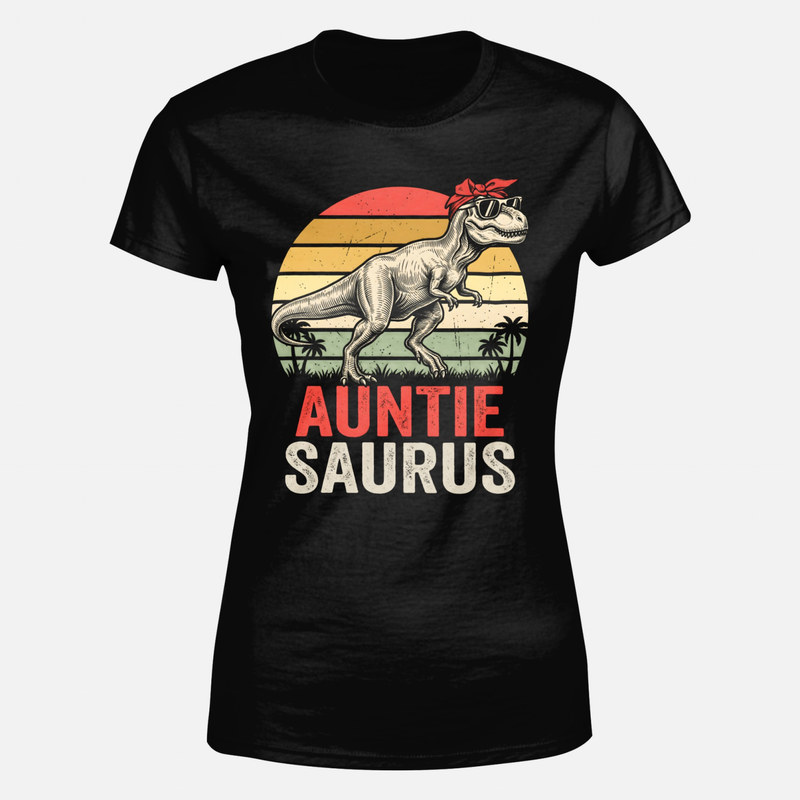 Camisetas: T&iacute;a dinosaurio con gafas de sol retro