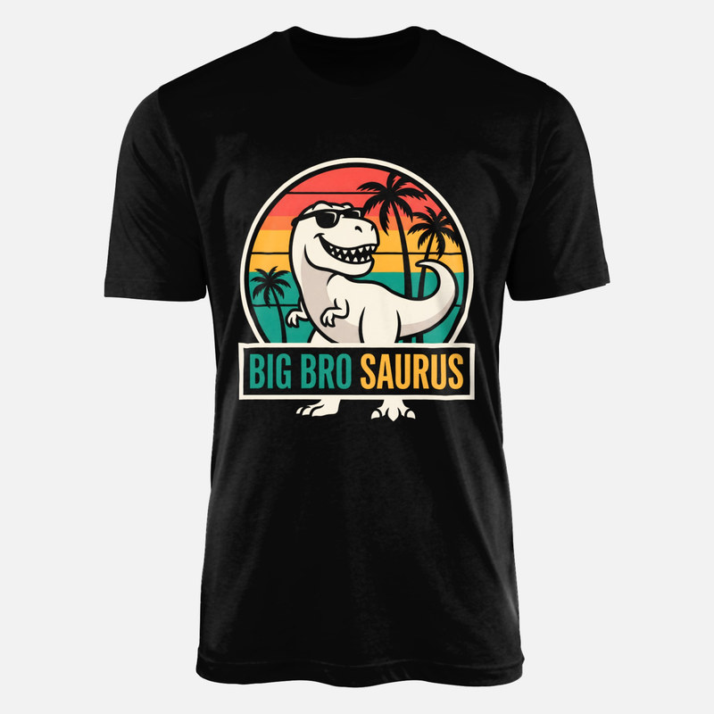 Camisetas: Dinosaurio hermano mayor retro