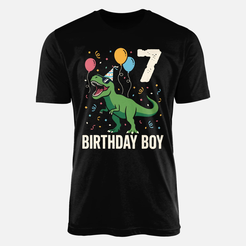 Camisetas: Dinosaurio cumplea&ntilde;ero 7 a&ntilde;os con gafas