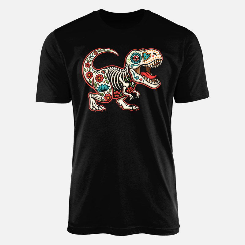Camisetas: Tiranosaurio rex calavera de az&uacute;car