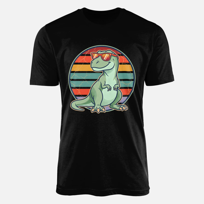 Camisetas: T-Rex con gafas retro