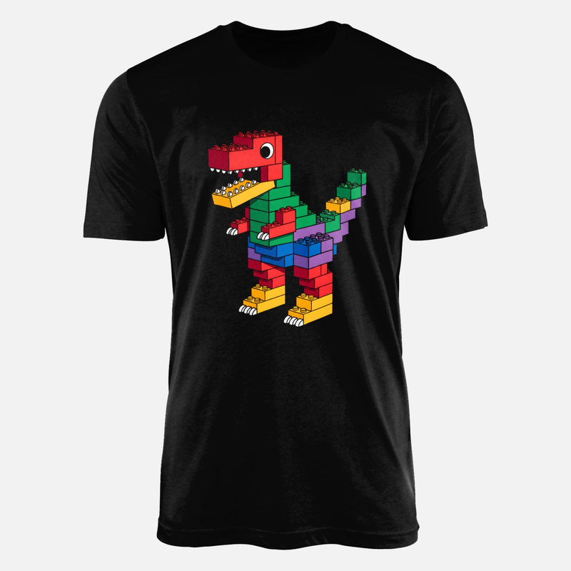 Camisetas: Tiranosaurio rex de bloques de juguete