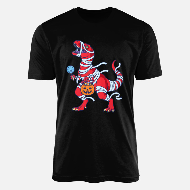 Camisetas: Dinosaurio T-Rex momia de Halloween