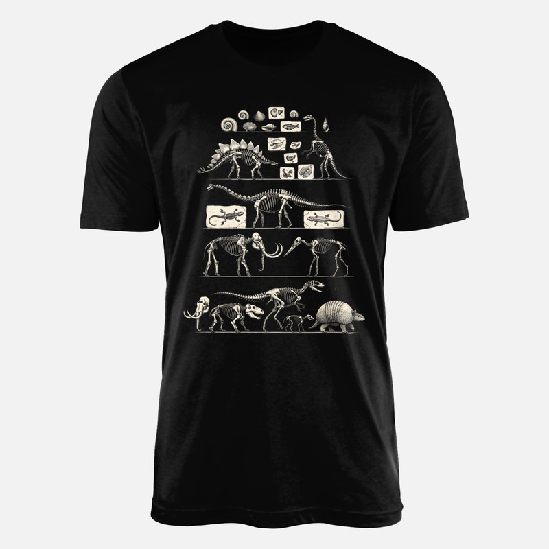 Camisetas: F&oacute;siles y esqueletos de dinosaurio vintage