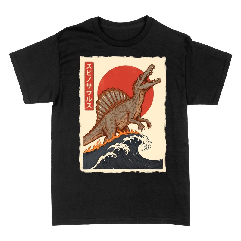Camisetas: Spinosaurus Estilo Ukiyo-e Japon&eacute;s