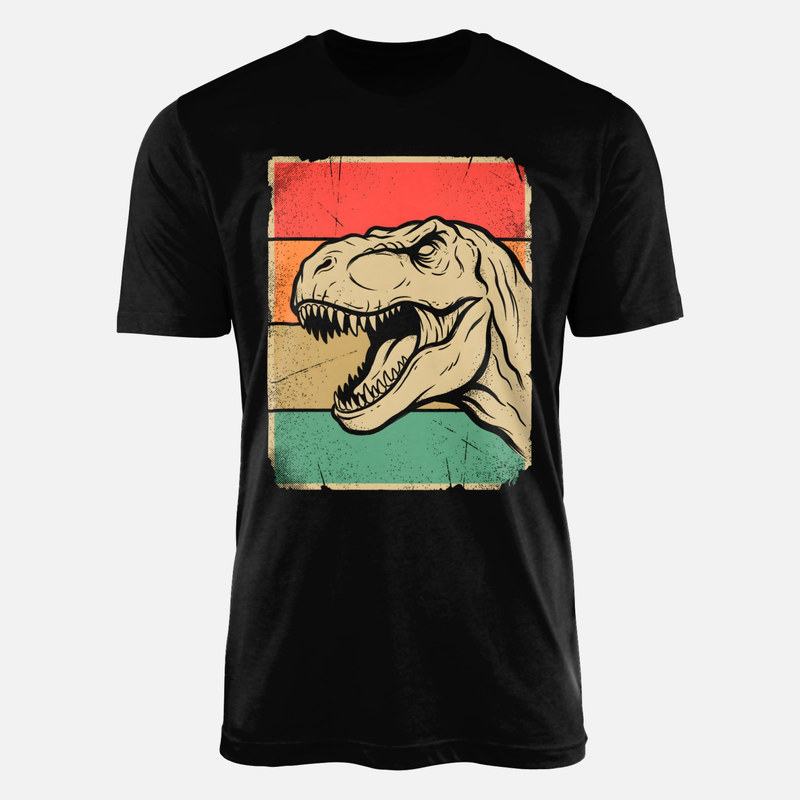 Camisetas: T-Rex rugiendo retro vintage