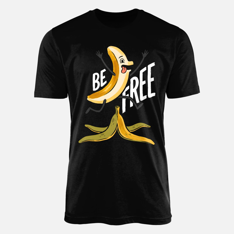 Camisetas: Pl&aacute;tano libre que escapa de su c&aacute;scara