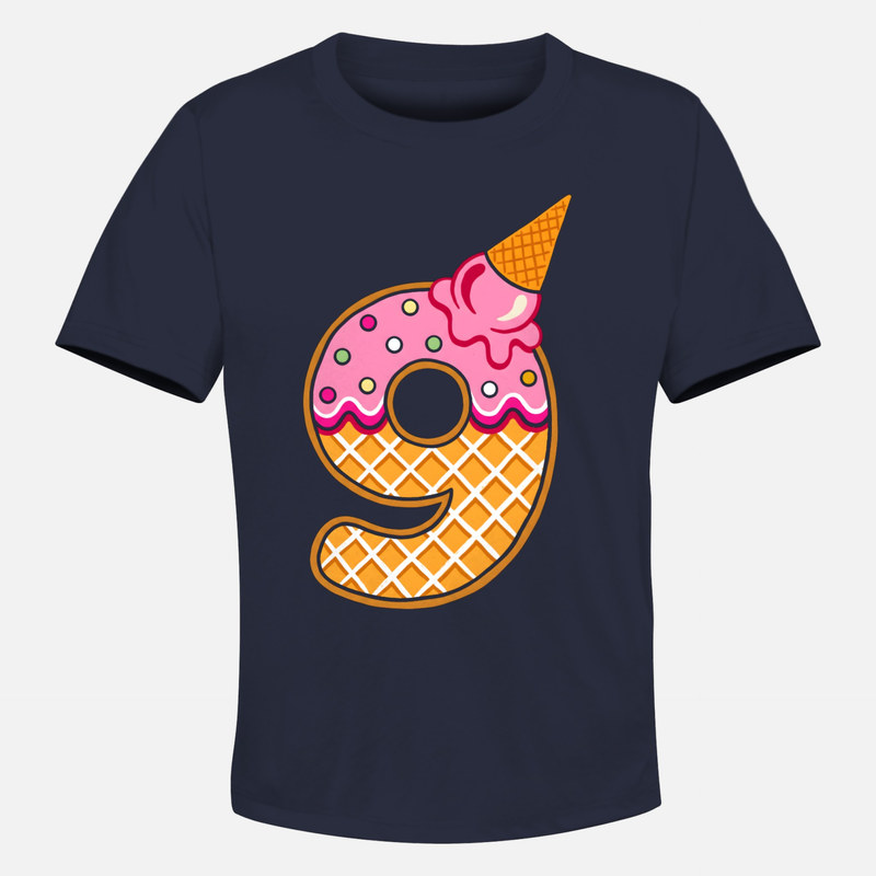 Camisetas: N&uacute;mero 9 de helado y donut