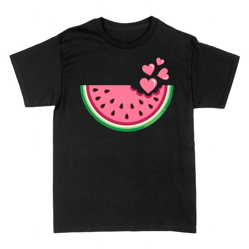 Camisetas: Sand&iacute;a mordida con corazones