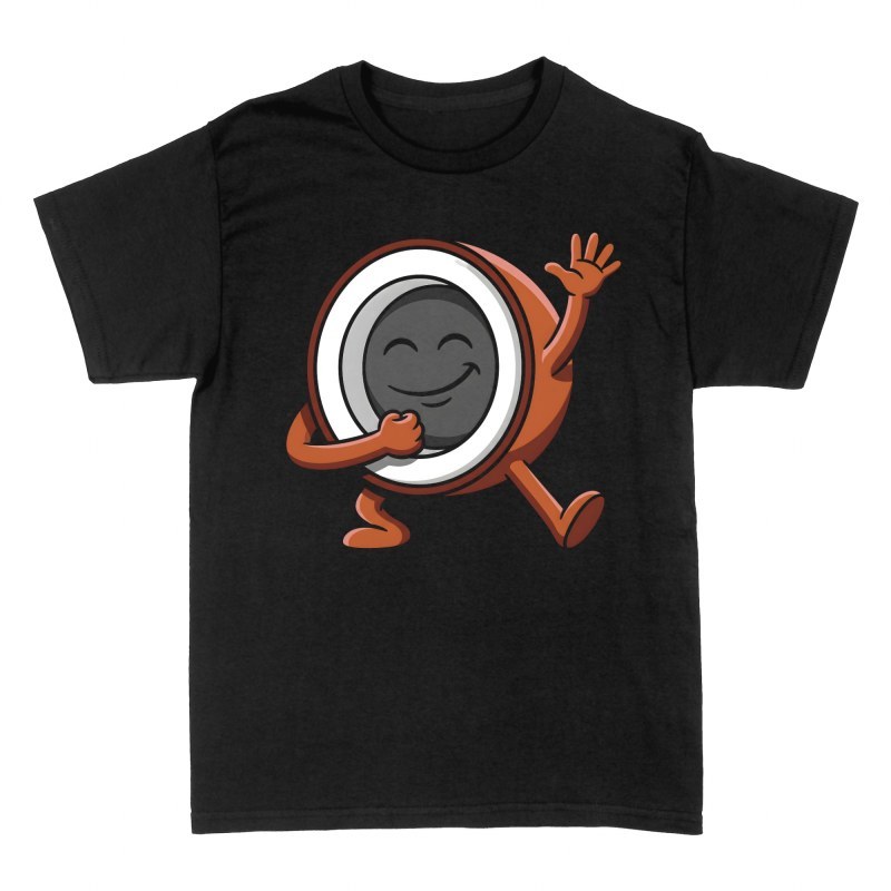 Camisetas: Coco sonriente cartoon saludando