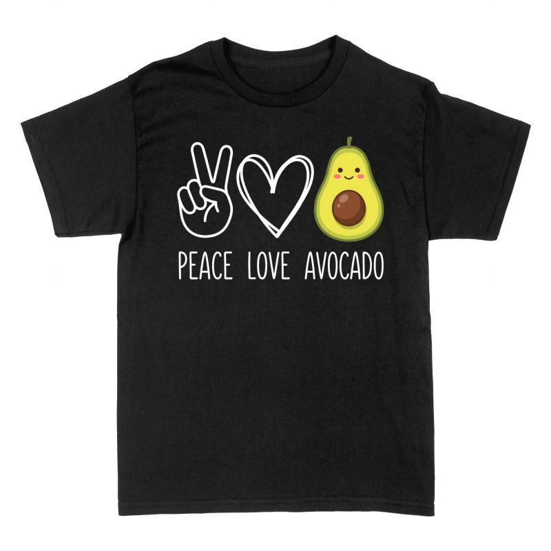 Camisetas: Paz, amor y aguacate kawaii